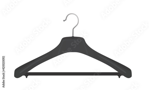 Grey plastic hanger. vector illustration