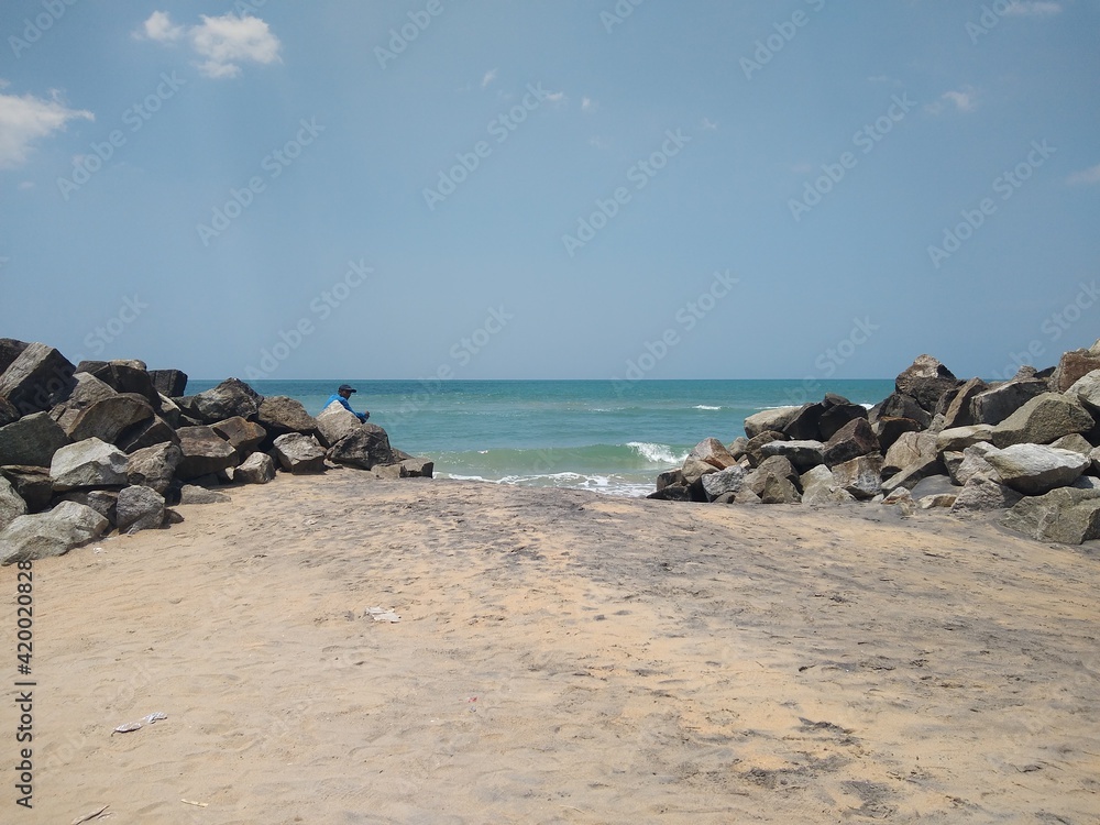 Kappil beach, seascape view Thiruvananthapuram Kerala Kappil beach, seascape view Thiruvananthapuram Kerala