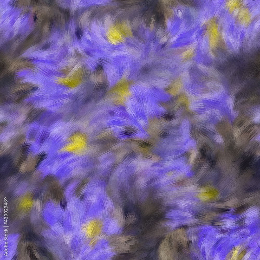 Seamless faux digital painted floral pattern print. High quality illustration. Procedural painting with realistic brush strokes in impressionistic style. Abstract art for surface design and print. Seamless faux digital painted floral pattern print. High quality illustration. Procedural painting with realistic brush strokes in impressionistic style. Abstract art for surface design and print.