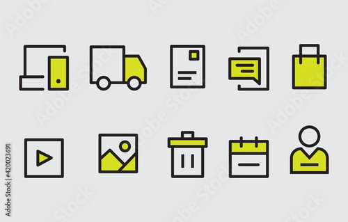 set of icons