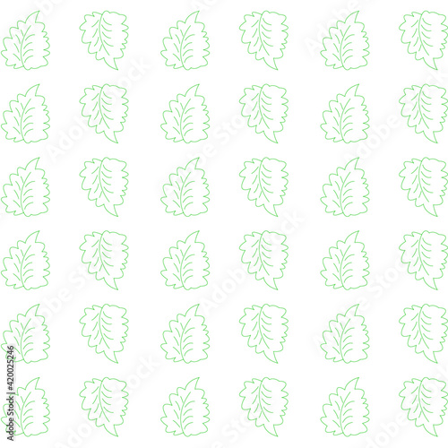 a collection of leaves icons with simple and beautiful shapes. green color, print, wallpaper, fabric, paper