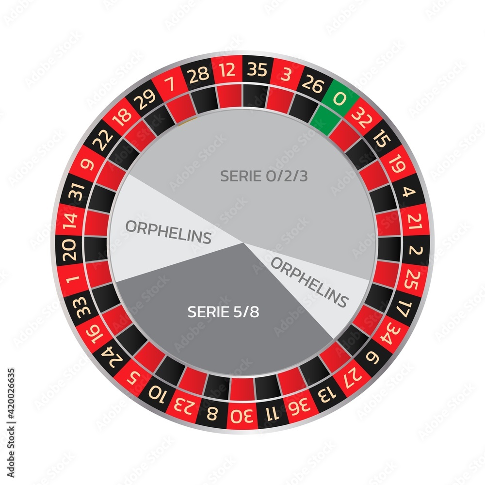 European roulette wheel online casino with series. Realistic style vector illustration isolated on white background. European roulette wheel online casino with series. Realistic style vector illustration isolated on white background.