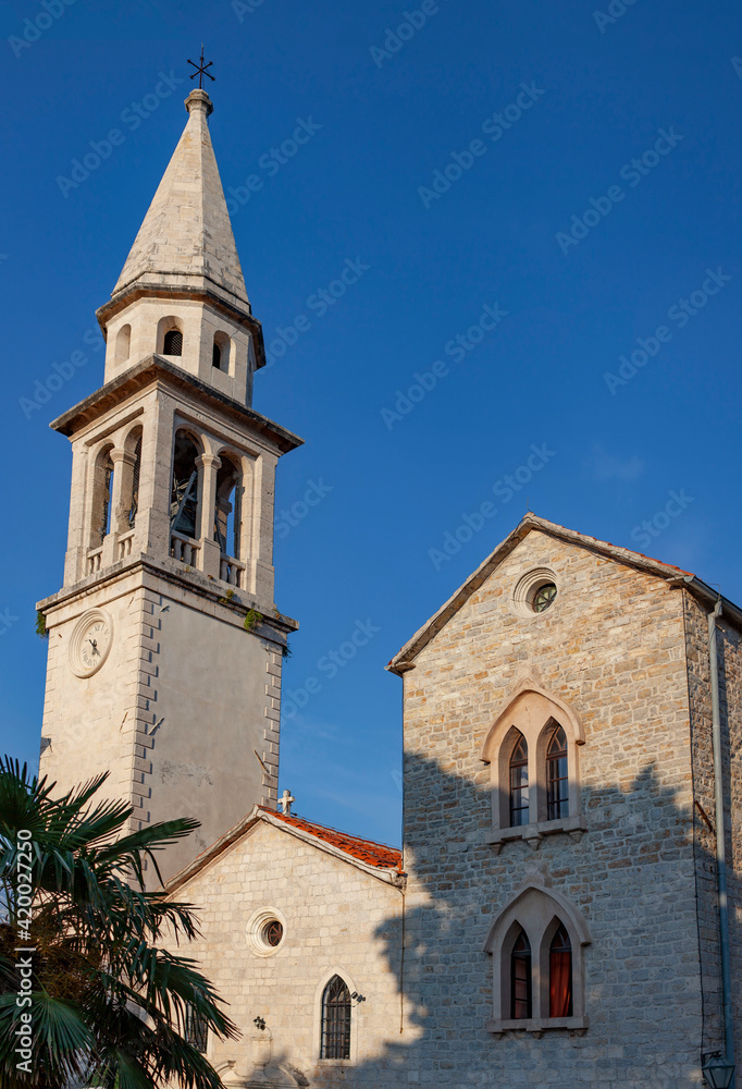 City-scape of Budva. Budva - one of the best preserved medieval cities in Mediterranean and most visited by tourists.