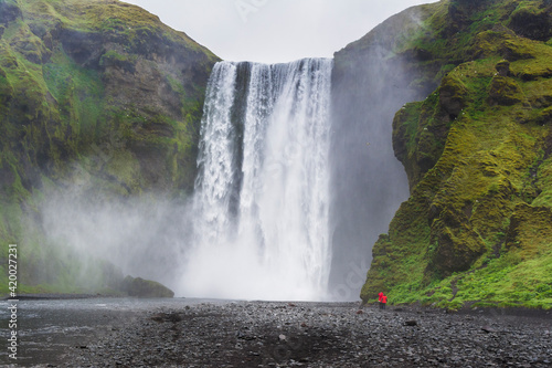Waterfall Skogafoss, Iceland