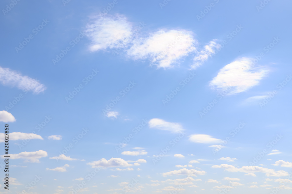 View of beautiful blue sky with white clouds View of beautiful blue sky with white clouds