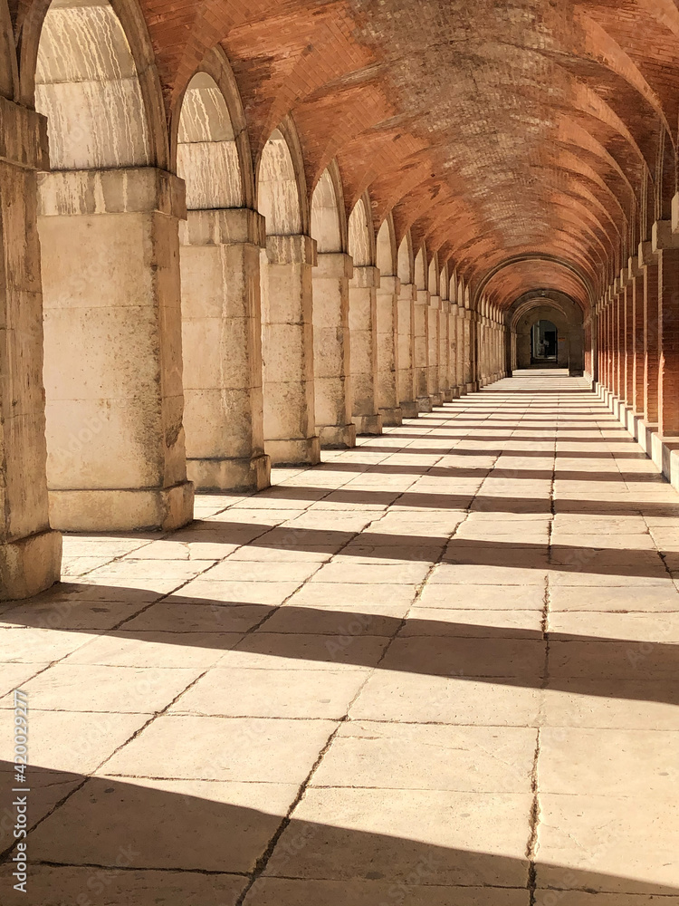 Los pasillos del Palacio de Aranjuez