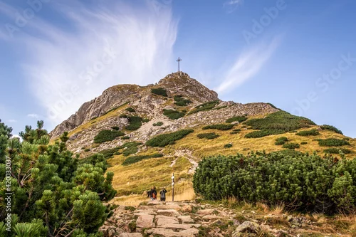 Panel kuchenny z motywem Giewont, Tatry