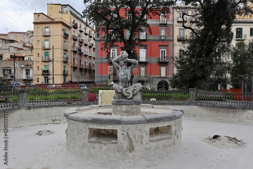 Napoli - Fontana del Tritone in Piazza Cavour photo