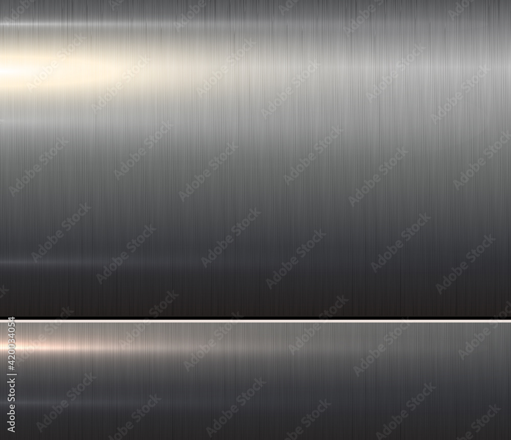 Metal dark silver texture, shiny brushed metallic background, 3D vector illustration. Metal dark silver texture, shiny brushed metallic background, 3D vector illustration.