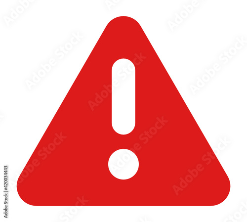 Attention danger sign road.