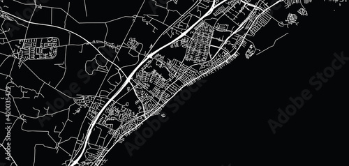 Urban vector city map of Greve, Denmark