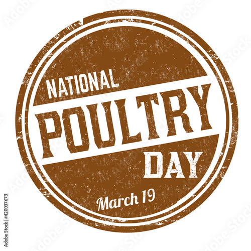 National poultry day grunge rubber stamp