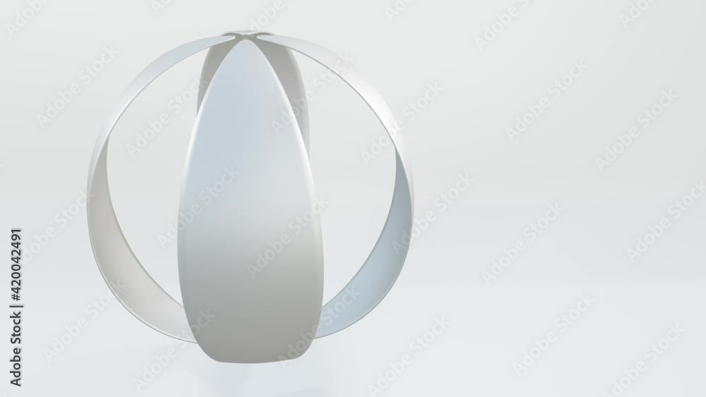 Abstract technology symbol rotating and morphing animation. 4k seamless looped interesting grey shape on white motion background. Abstract technology symbol rotating and morphing animation. 4k seamless looped interesting grey shape on white motion background.