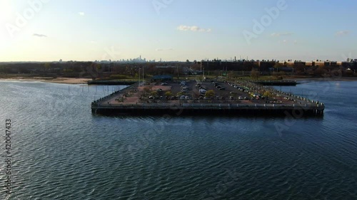 Aerial Arc Shot of Canarsie Pier photo