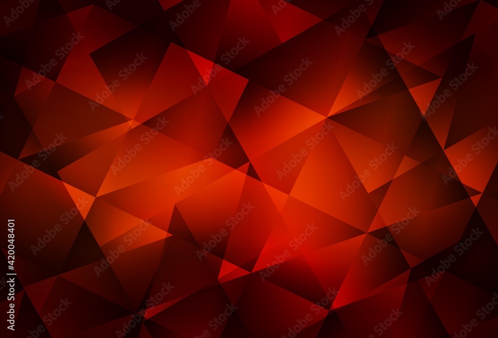 Dark Red vector gradient triangles pattern. Dark Red vector gradient triangles pattern.