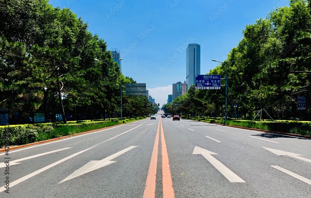 Obraz premium Renmin Avenue Changchun, Jilin China