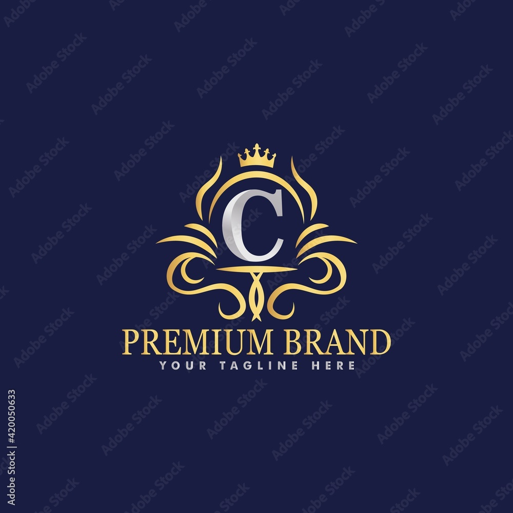 Golden luxury logo design Golden luxury logo design