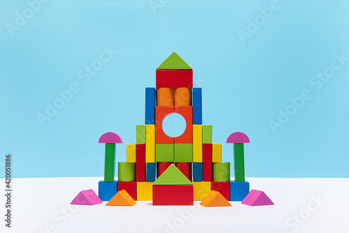 Child's toy  building blocks,children's day background