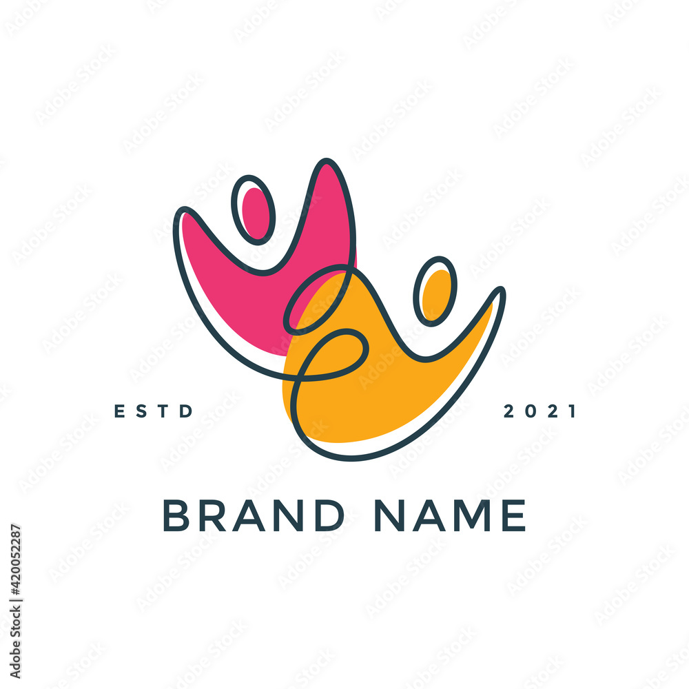 Fototapeta premium People Logo