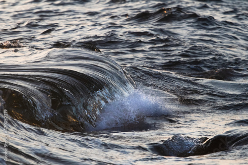 water flowing over rocks