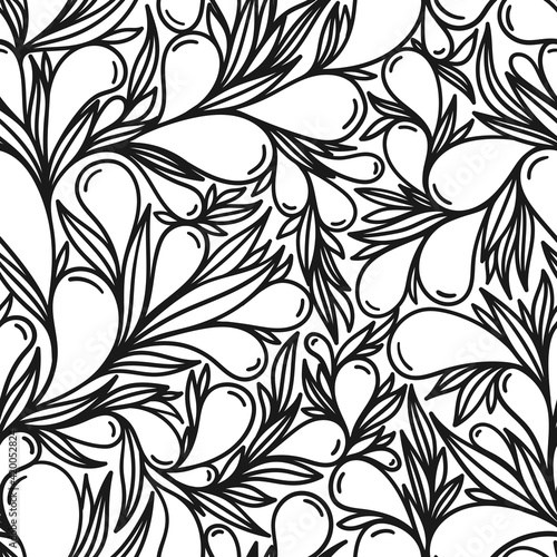WHITE SEAMLESS BACKGROUND WITH BLACK PAISLEY PATTERN