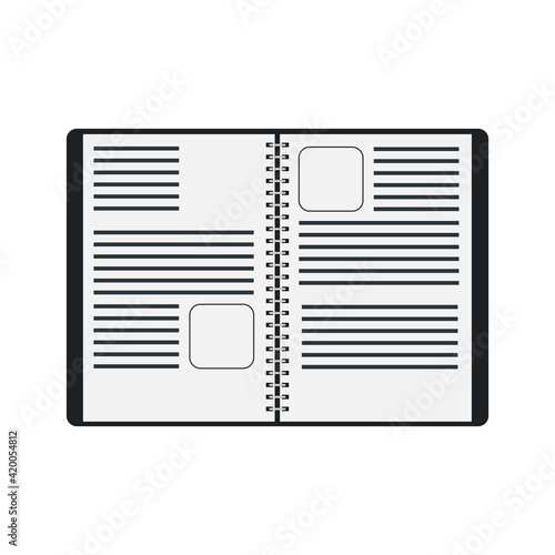 Book learning cover school isolated white design symbol. Knowledge book study object symbol read. Bookstore cover document school teaching concept brochure. Learning encyclopedia note wisdom cover