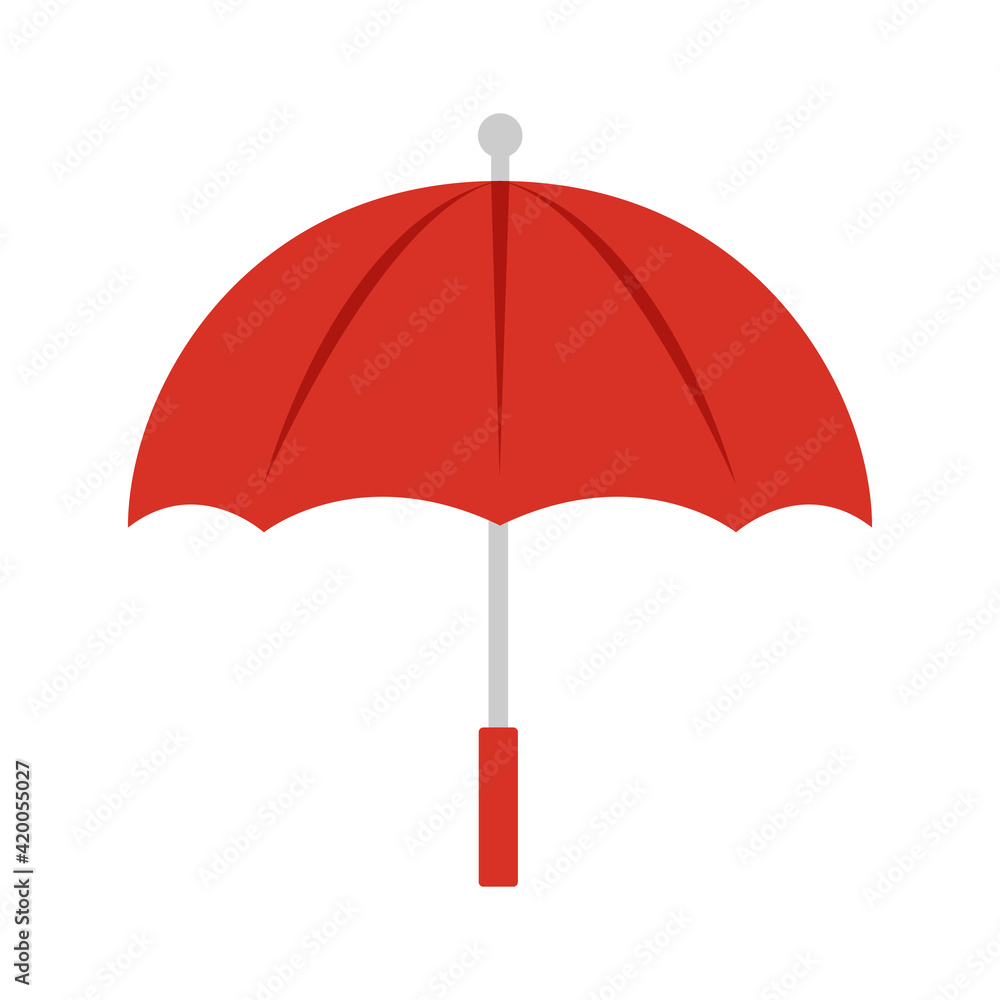 Rain umbrella weather protection vector illustration icon parasol. Handle umbrella black open symbol isolated white object. Accessory protect rain fashion concept icon. Element personal safe Rain umbrella weather protection vector illustration icon parasol. Handle umbrella black open symbol isolated white object. Accessory protect rain fashion concept icon. Element personal safe