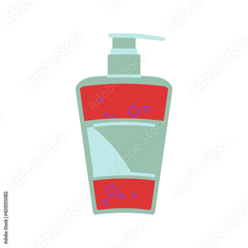 Cosmetic bottle beauty vector illustration icon care design. Product cosmetic bottle skin flat spa symbol hygiene health isolated white icon. Female container tube object package skincare beauty