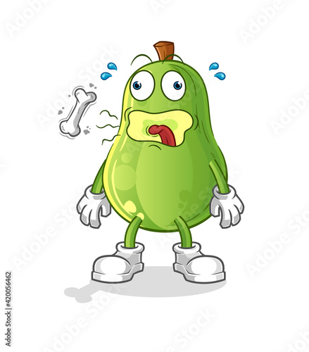 avocado burp mascot. cartoon vector