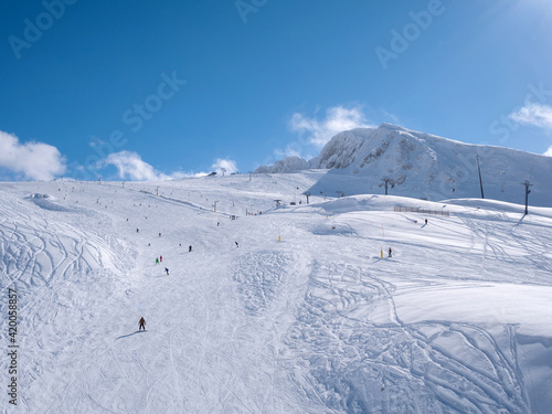 Slopes of Parnassos mountain in a sunny day photo