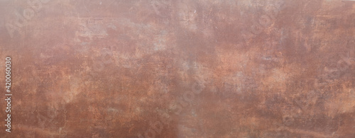 copper plate texture metal pattern surface background design with a circular texture Aged plate texture, old worn metal, brown color cement wall