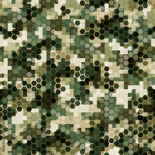 Texture military camouflage seamless pattern. Abstract army vector illustration