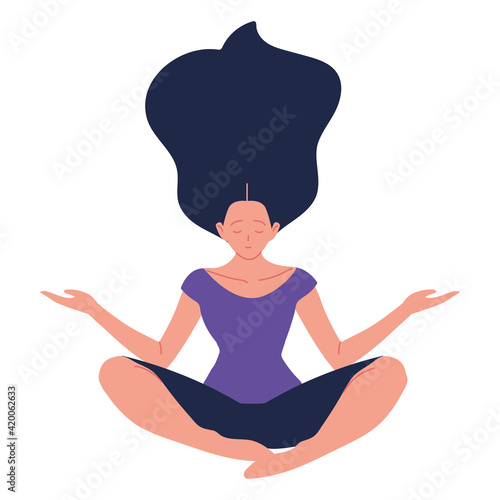 woman meditation pose