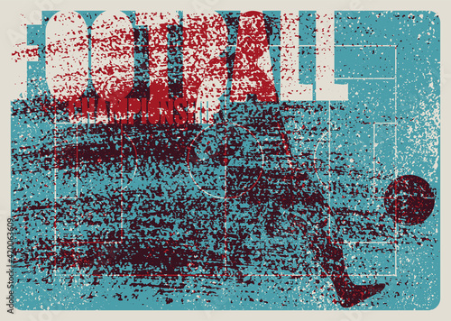 Football Championship typographical vintage grunge style poster design. Retro vector illustration.