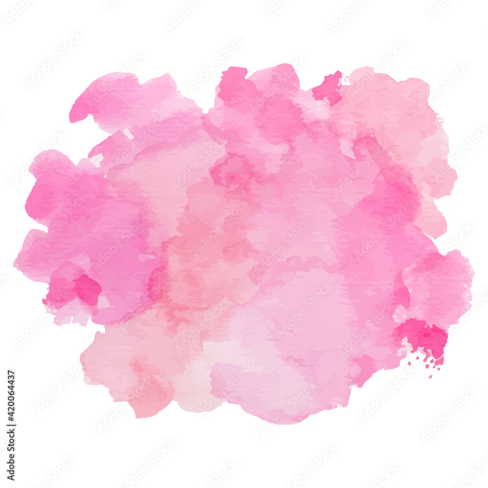 Abstract background of pink watercolor splash