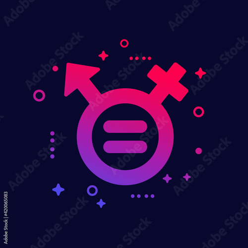 gender equity trendy icon, vector art