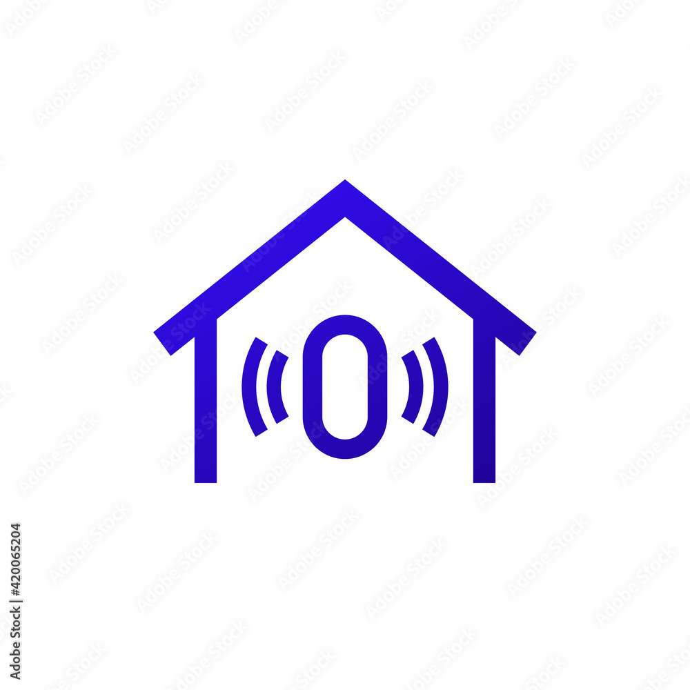 Sensor for home icon on white Sensor for home icon on white