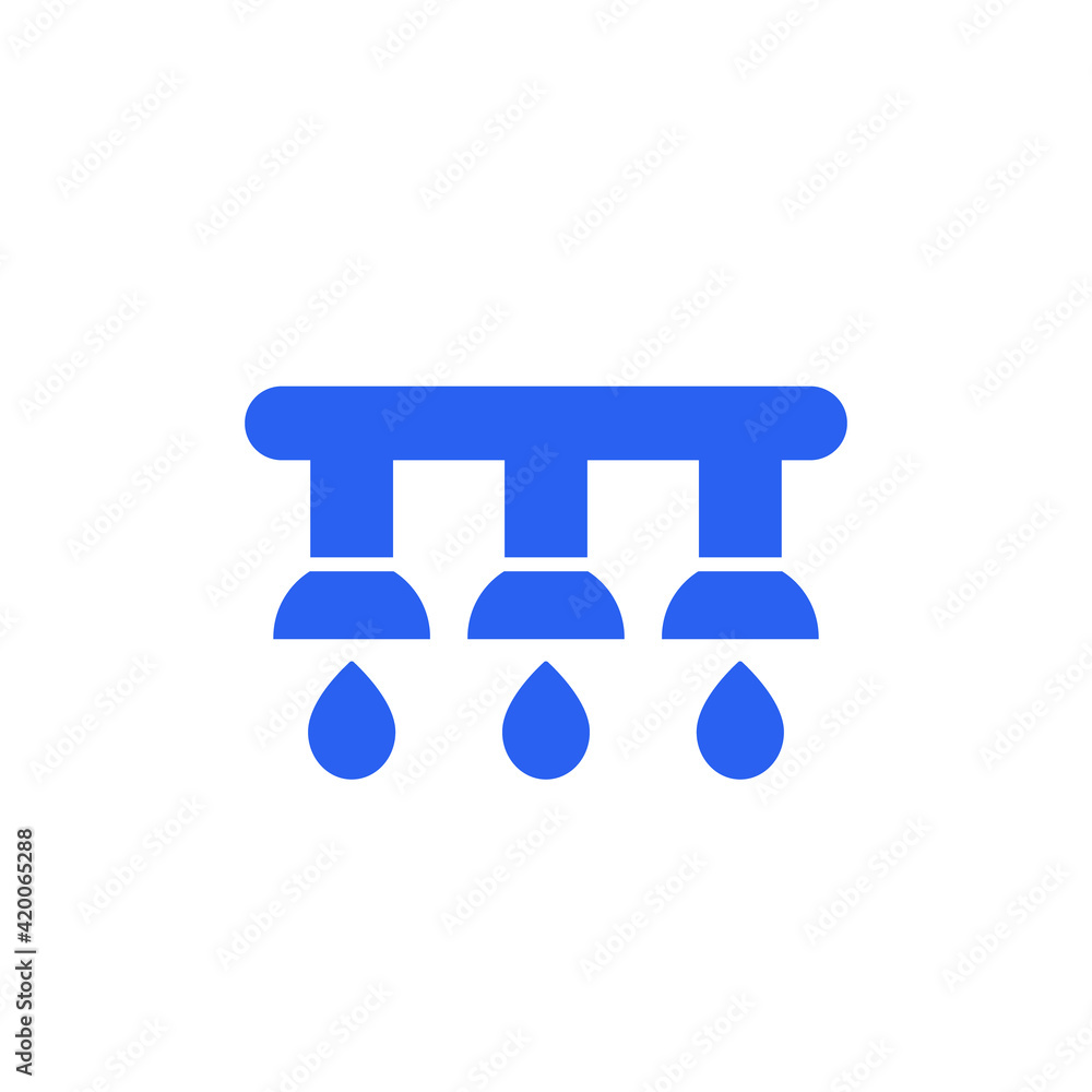 irrigation system icon on white irrigation system icon on white