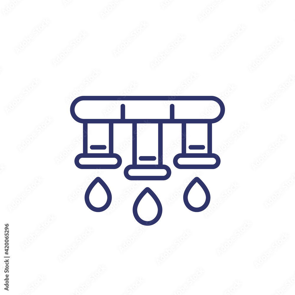 irrigation system, watering line icon irrigation system, watering line icon