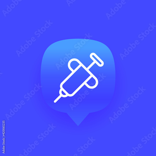biopsy tool line icon, vector