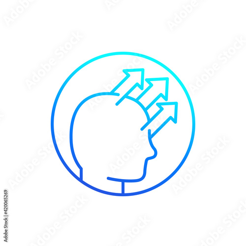 growth mindset line icon on white
