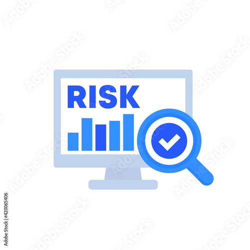 risk assessment icon, vector art