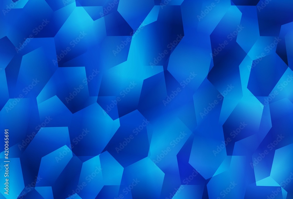 Light BLUE vector background with hexagons. Light BLUE vector background with hexagons.