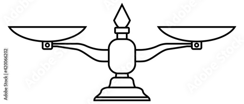 天秤（モノクロ）