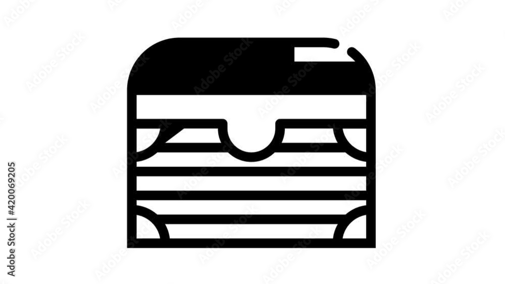 medieval chest black icon animation medieval chest black icon animation