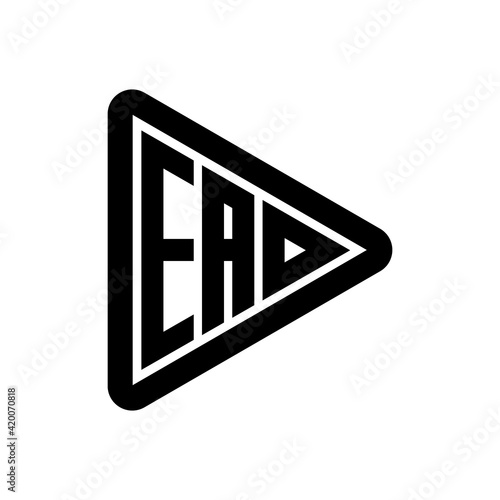 EAD, A triangle monogram logo design template with isolated white background for your brands.
