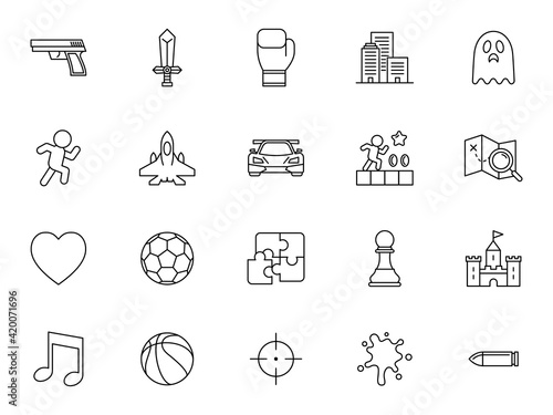 Game genre vector icon ゲームのジャンルアイコン