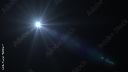 light flash on black background 