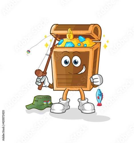 treasure fisherman illustration. character vector
