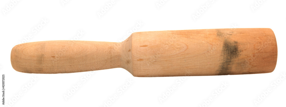 wooden mortar pestle on a white background close up wooden mortar pestle on a white background close up